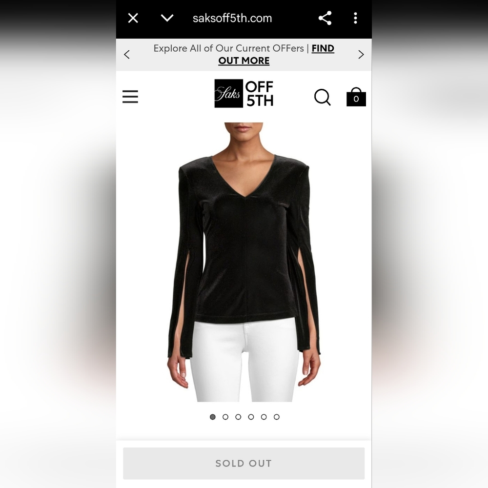 LIKE NEW Bailey 44 Black Velvet Cut-Out Top